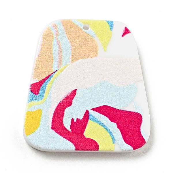 

PandaHall Printed Acrylic Pendants, Trapezoid , Colorful, 27.5x26x2mm, Hole: 1.5mm Acrylic Trapezoid