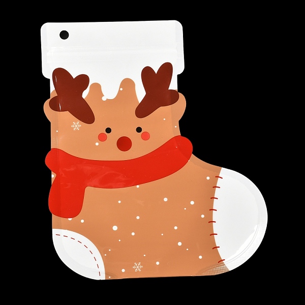 

PandaHall Christmas Theme Boots Plastic Gift Bags, Zip Lock Bags, for Biscuit & Candy Packaging, Reindeer Pattern, 22x19x0.01cm, 10pcs/bag...