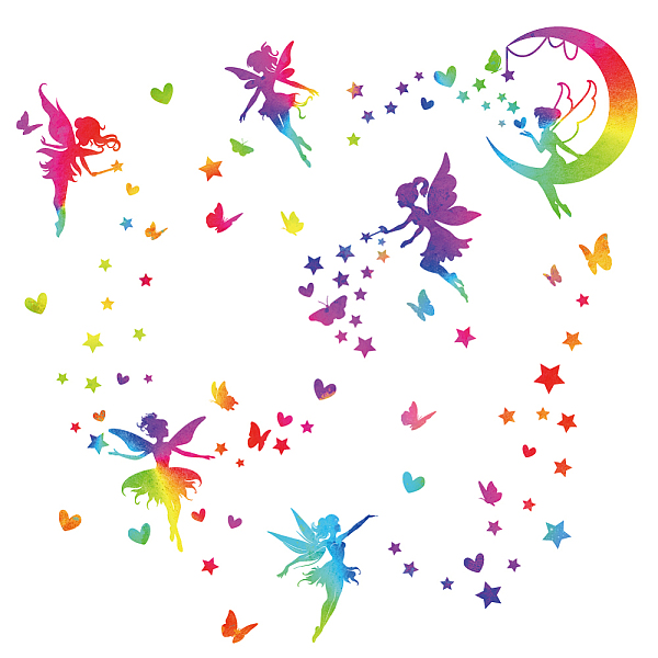 

PandaHall PVC Wall Stickers, Wall Decoration, Fairy, 390x1180mm PVC Angel & Fairy