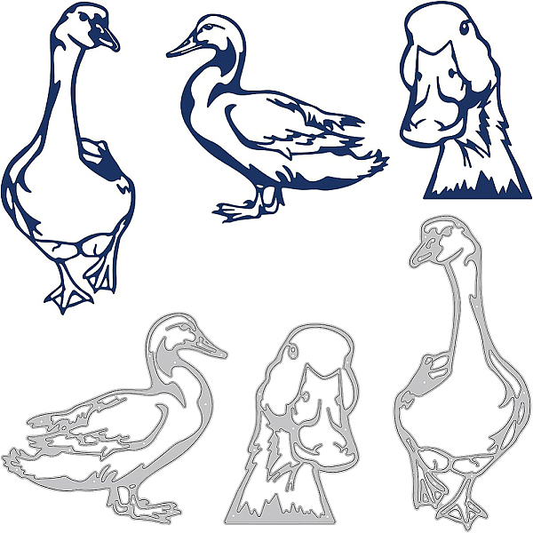 

PandaHall BENECREAT 3Pcs Duck Carbon Steel Cutting Dies Stencils, Realistic Animal Metal Die Cuts for DIY Scrapbooking, Photo Album...