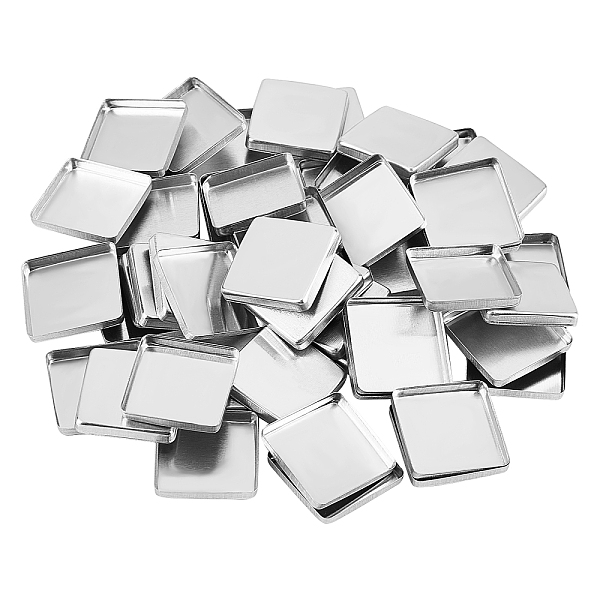 

PandaHall Empty Square Aluminum Palette Pans, Eyeshadow Blush Lipstick Organizer, for Cosmetic Palettes, Silver, 24x24x3.5mm, Inner...