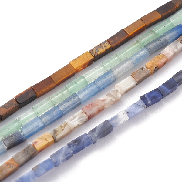 

PandaHall Natural Mixed Gemstone Beads Strands, Cuboid, 3.5~6x2.2x2.2mm, Hole: 0.9mm, about 79~83pcs/strand, 15.04~15.24''(38.2~38.7cm)...