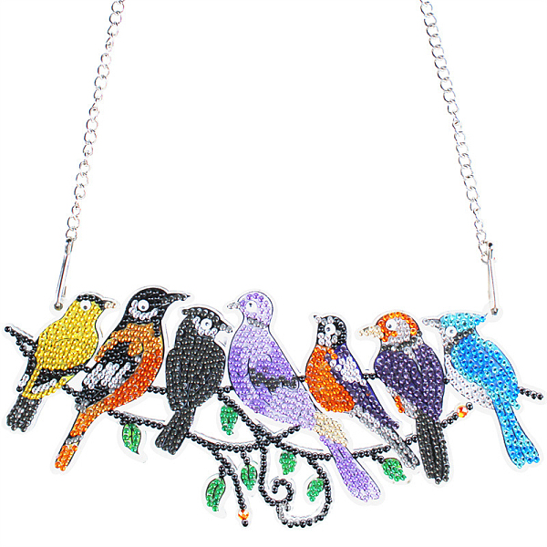 

PandaHall DIY Diamond Painting Pendant Decoration Kits, including Acrylic Rhinestone, Diamond Sticky Pen, Tray Plate and Glue Clay, Magpie..., Multicolor
