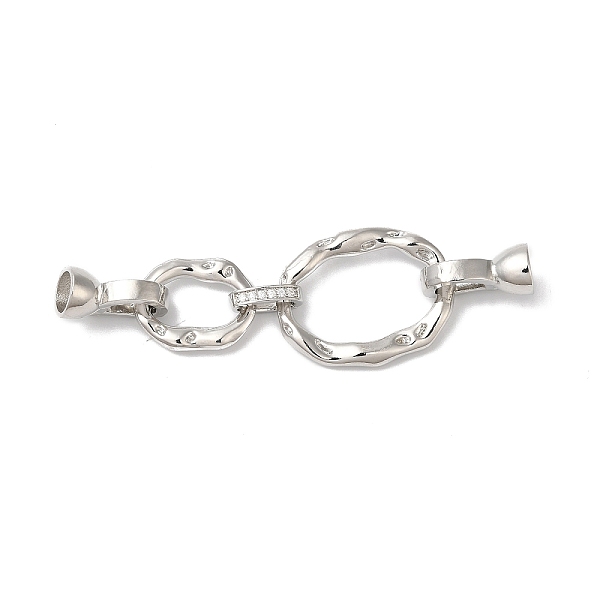 

PandaHall Rack Plating Brass Micro Pave Clear Cubic Zirconia Fold Over Clasps, Cadmium Free & Lead Free, Long-Lasting Plated, Platinum, 56mm...