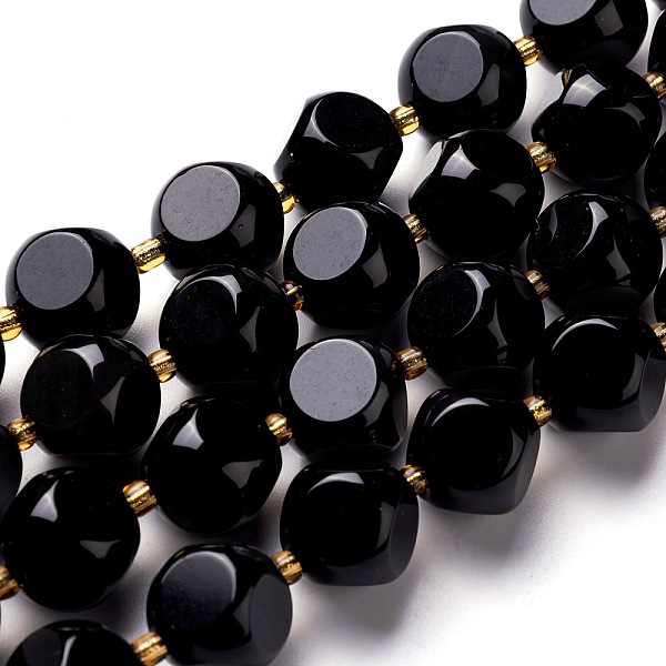 

PandaHall Natural Obsidian Beads Strands, with Seed Beads, Six Sided Celestial Dice, 12~12.5x12~12.5x12~12.5mm, Hole: 0.5mm, about...