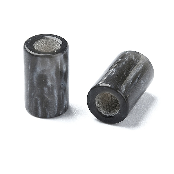 

PandaHall Resin European Beads, Large Hole Column Beads, Gray, 15x9x9mm, Hole: 5mm Resin Column Gray