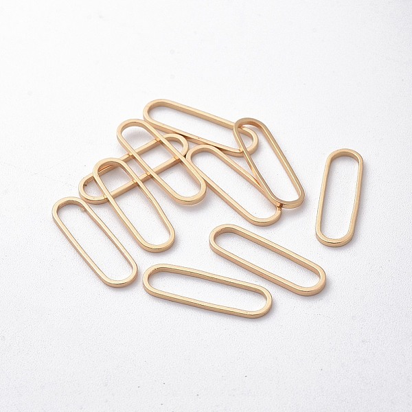 

PandaHall Brass Linking Rings, Oval, Real 18K Gold Plated, 20x6x1mm Brass Oval