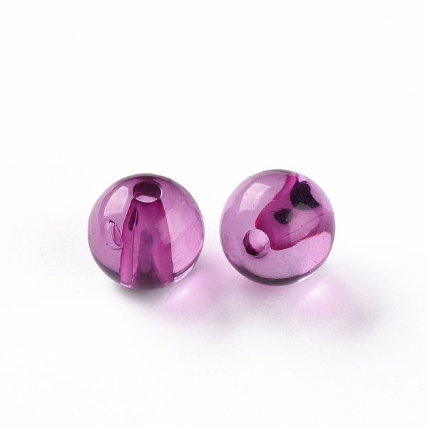 

PandaHall Transparent Acrylic Beads, Round, Magenta, 10x9mm, Hole: 2mm, about 940pcs/500g Acrylic Round Pink