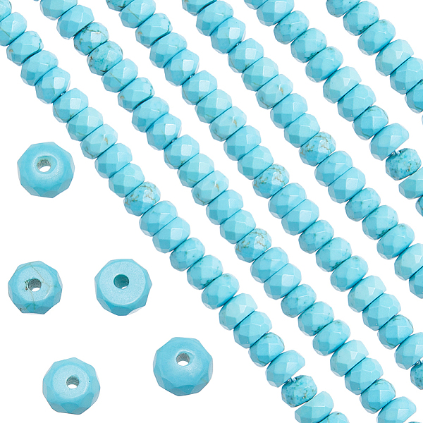 

PandaHall SUNNYCLUE 1 Box 110+PCS 3mm Turquoise Heishi Beads Natural Stone Disc Beads Small Blue Stones Gemstone Loose Flat Round Spacer..., Green
