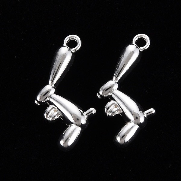 

PandaHall Rack Plating Alloy Pendants, Cadmium Free & Lead Free, Balloon Rabbit, Platinum, 21x14x5mm, Hole: 1.8mm Alloy Rabbit