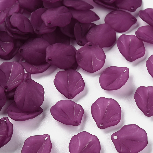 

PandaHall Transparent Frosted Acrylic Pendants, Petaline, Dark Orchid, 16x14.5x3mm, Hole: 1.6mm Acrylic Petaline