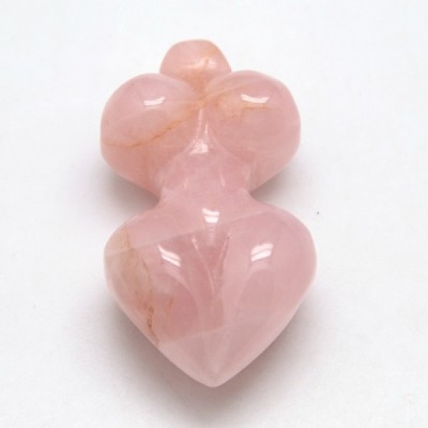 

PandaHall Natural Rose Quartz Pendants, Goddess, 48~52x27x16mm, Hole: 1mm Rose Quartz Human