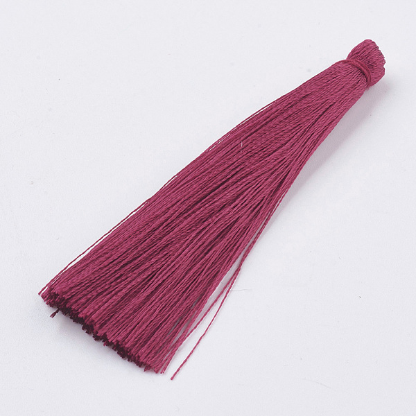 

PandaHall Nylon Tassel Pendant Decoration, Dark Red, 65~74x6mm Nylon Red