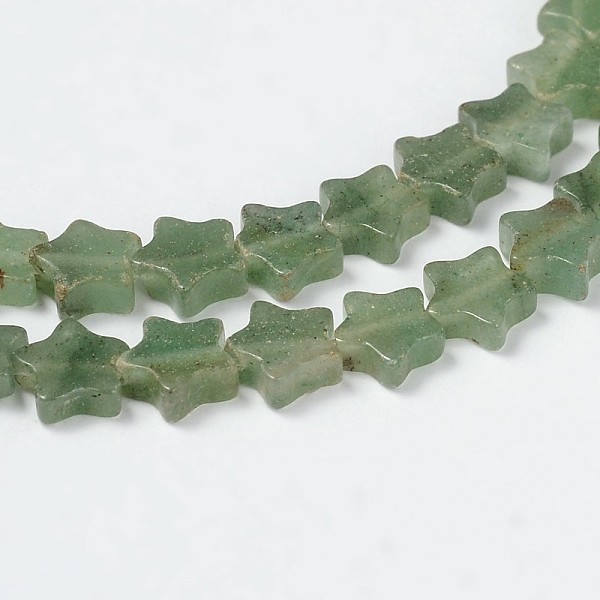 

PandaHall Green Aventurine Star Bead Strands, Dyed, 6x2.5mm, Hole: 1mm, about 70pcs/strand, 15.3 inch Green Aventurine Star