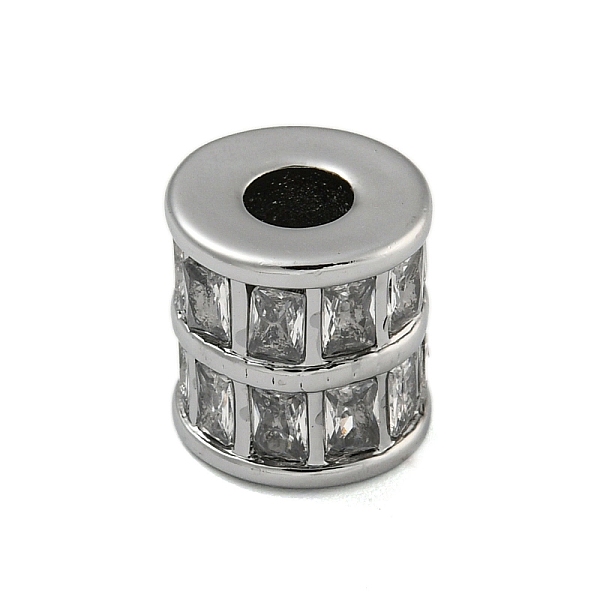 

PandaHall 304 Stainless Steel Beads, with Glass, Column, Stainless Steel Color, 10mm, Hole: 3.5mm 304 Stainless Steel Column