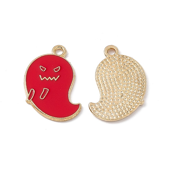 

PandaHall Alloy Pendant, with Enamel, Ghost Charm, Golden, FireBrick, 22x14x1.5mm, Hole: 1.8mm Alloy+Enamel Ghost Red