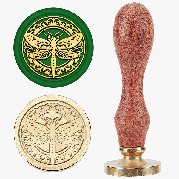 

PandaHall Wax Seal Stamp Set, Sealing Wax Stamp Solid Brass Head, Wood Handle Retro Brass Stamp Kit Removable, for Envelopes Invitations...