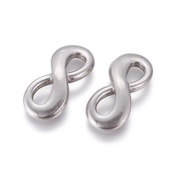 

PandaHall 304 Stainless Steel Links connectors, Infinity, Stainless Steel Color, 27x12x2mm, Hole: 7x4mm 304 Stainless Steel Infinity