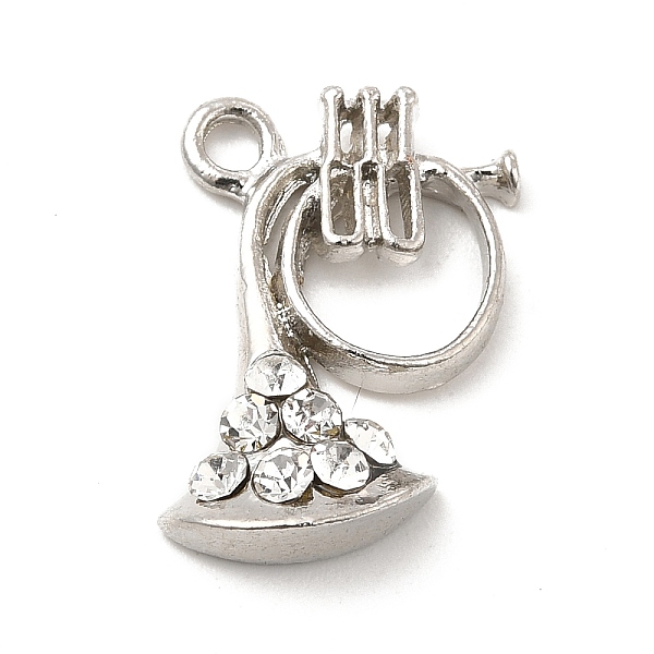 

PandaHall Rack Plating Alloy Rhinestone Pendants, Cadmium Free & Nickel Free & Lead Free, Musical Instruments Charms, Platinum..., Clear