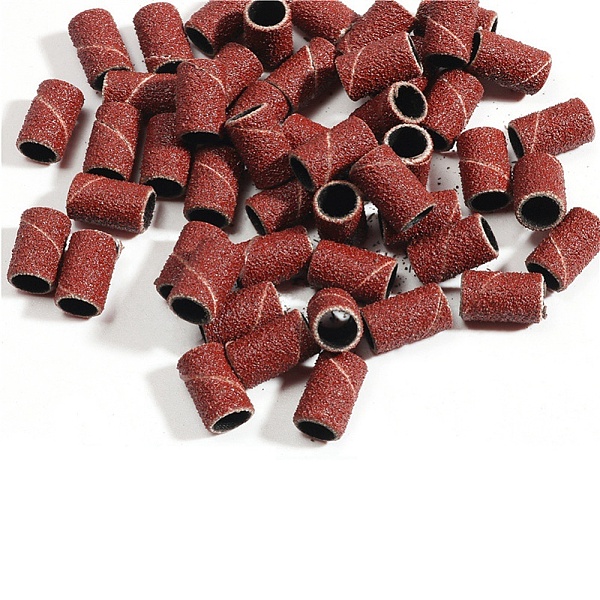 

PandaHall 180 Grit Carborundum Grinding Head Manicure Accessories, Coconut Brown, 12.8mm, Inner Diameter: 6.4mm, about 50pcs/set Sponge...