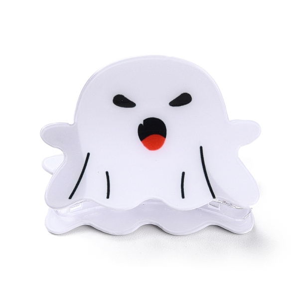 

PandaHall Hallowmeen PVC Claw Hair Clips, with Iron Findings, Hair Accessories for Women Girls Thick Hair, Ghost, White, 38x60x44mm PVC...