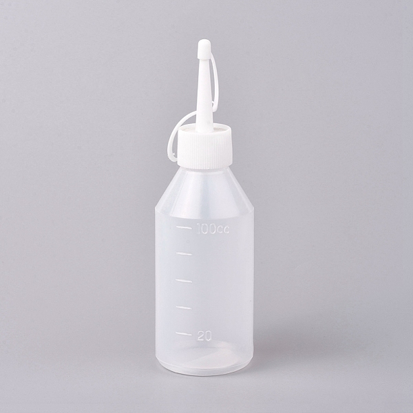 PandaHall Plastic Glue Bottles, Squeeze Bottles, White, 14.8cm, Capacity: 100ml Plastic White