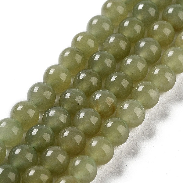 

PandaHall Natural Nephrite Jade/Hetian Jade Beads Strands, Round, 6mm, Hole: 0.7~0.8mm, about 108~109pcs/strand, 24.09''~24.61''...