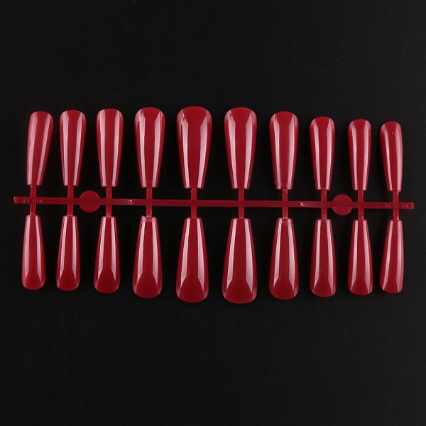 Solid Color Plastic Seamless Toe False Nail