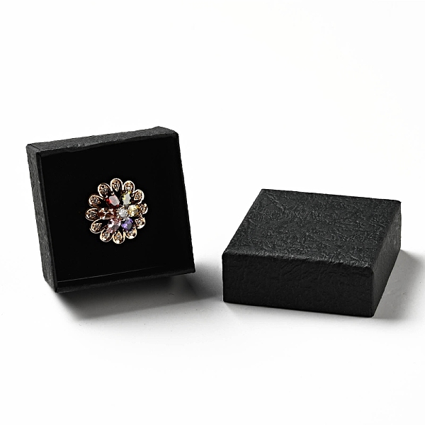 

PandaHall Texture Paper Jewelry Gift Boxes, with Sponge Mat Inside, Square, Black, 5.1x5.1x3.3cm, Inner Diameter: 4.6x4.6cm, Deep: 3cm Paper...