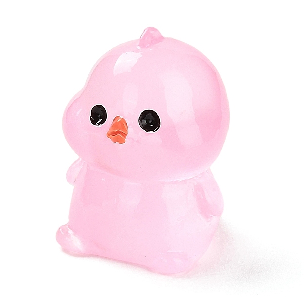 PandaHall Chick Luminous Resin Display Decorations, Glow in the Dark, for Car or Home Office Desktop Ornaments, Pink, 15x15x20mm Resin Chick...