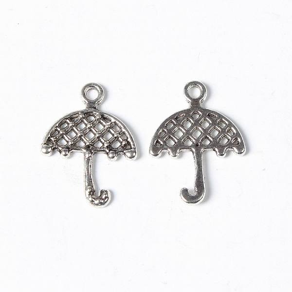 

PandaHall Tibetan Style Alloy Umbrella Pendants, Antique Silver, Lead Free & Cadmium Free, 21.5x16x2mm, Hole: 2mm Alloy Umbrella