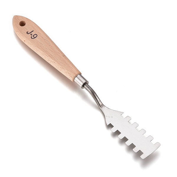 PandaHall Stainless Steel Paints Palette Scraper Spatula Knives, with Beech Handle, For Artist Oil Gouache Painting Knife Blade Tools...