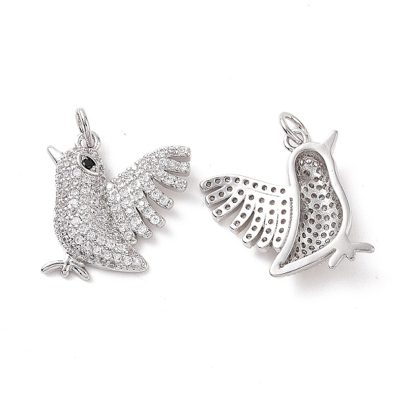 

PandaHall Rack Plating Eco-Friendly Brass Micro Pave Cubic Zirconia Pendants, Long-Lasting Plated, Lead Free & Cadmium Free & Nickel Free..., Clear