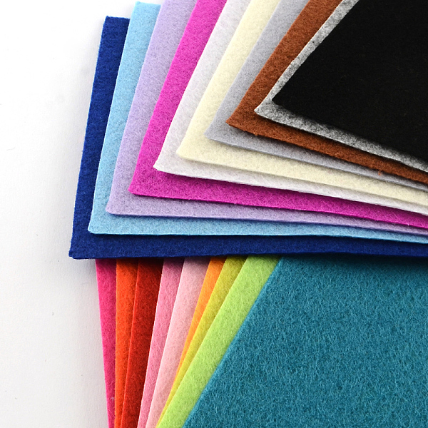 

PandaHall Non Woven Fabric Embroidery Needle Felt for DIY Crafts, Mixed Color, 15x10x0.1cm, 40pcs/bag Cloth Multicolor
