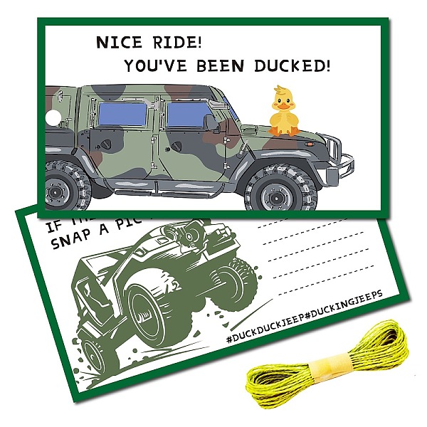 

PandaHall CREATCABIN Paper Card, Greeting Card, Thank You Card, with Jute Twine, Rectangle with Duck & Word, Car, Card: 87.5x50mm, 50pcs;..., Multicolor
