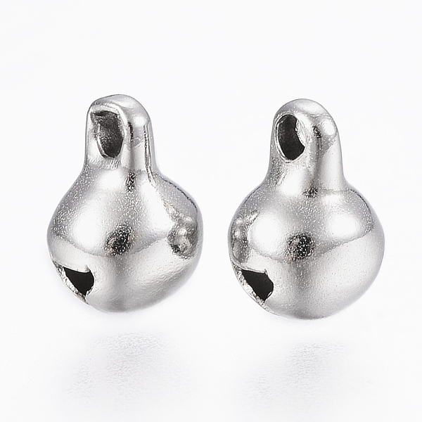 

PandaHall 304 Stainless Steel Bell Charms, Stainless Steel Color, 9x6x5.5mm, Hole: 1.5mm 304 Stainless Steel Bell