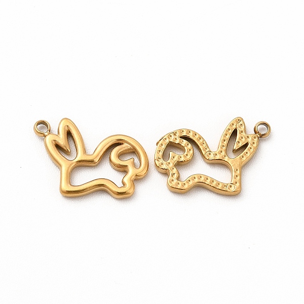 

PandaHall Ion Plating(IP) 304 Stainless Steel Pendants, With Jump Ring, Rabbit, Real 14K Gold Plated, 14x10x1.5mm, Hole: 1.2mm 304 Stainless...