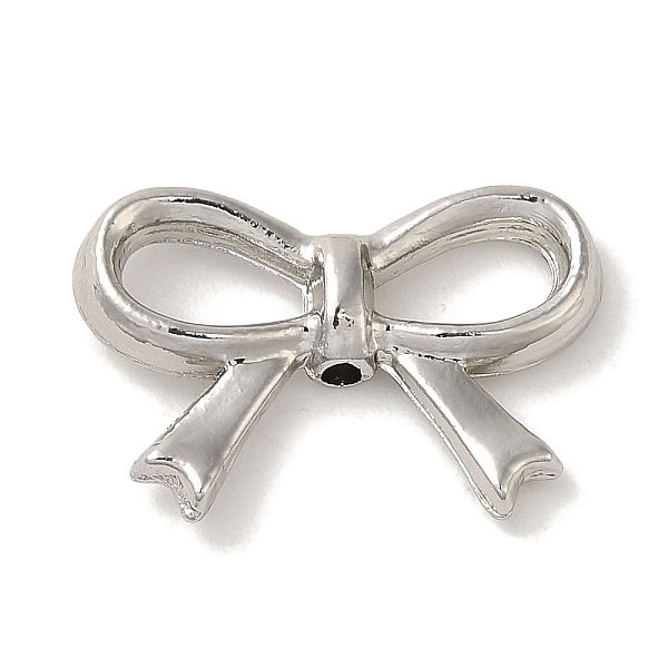 

PandaHall Rack Plating Alloy Beads, Cadmium Free & Nickel Free & Lead Free, Bowknot, Platinum, 14x21x3.5mm, Hole: 1.5mm Alloy Bowknot