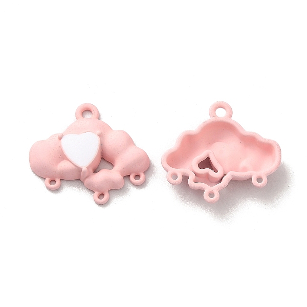 

PandaHall Alloy Chandelier Component Links, Spray Painted, Lead Free & Cadmium Free, Cloud with Heart, Pink, 19x21x4.5mm, Hole: 1.8mm Alloy...