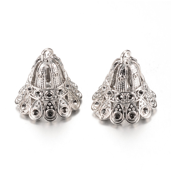 

PandaHall Alloy Pendant Bail Rhinestone Settings, Cadmium Free & Lead Free, Flower, Platinum, Fit for 1.5mm rhinestone, 24x23mm, Hole: 2mm...