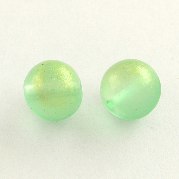 

PandaHall Spray Painted Glass Round Bead Strands, Light Green, 6mm, Hole: 1.3~1.6mm, about 133pcs/strand, 31.4 inch Glass Round Green