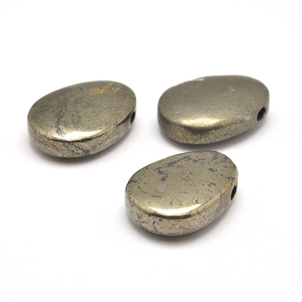 Teardrop Natural Pyrite Pendants