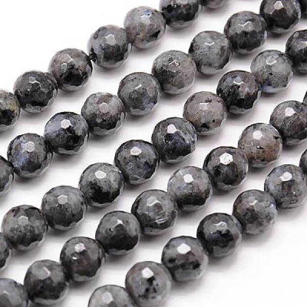 Natural Larvikite/Black Labradorite Beads Strands