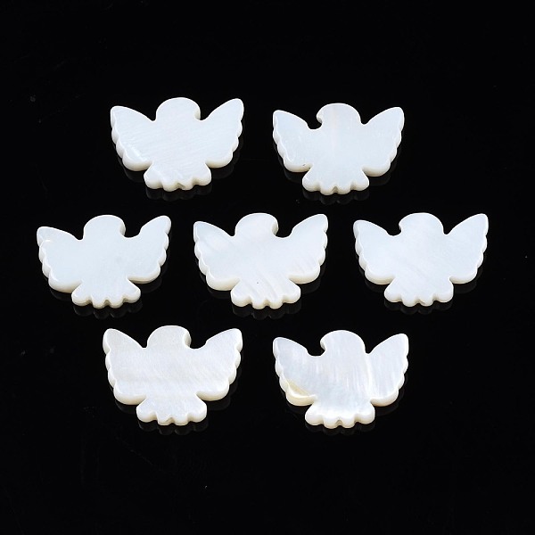

PandaHall Natural Freshwater Shell Beads, Pigeon, WhiteSmoke, 17x13x3mm, Hole: 1mm Freshwater Shell Bird White