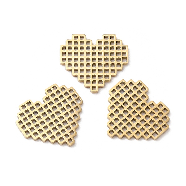 

PandaHall Ion Plating(IP) 316L Surgical Stainless Steel Pendants, Heart Charm, Laser Cut, Real 18K Gold Plated, 13.7x15.2x1mm 316L Surgical...