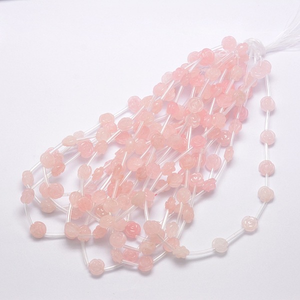 Perlas Naturales De Cuarzo Rosa