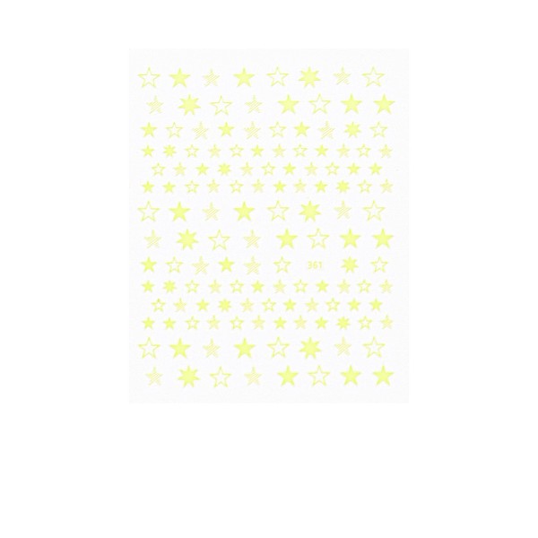 

PandaHall Nail Art Stickers Decals, Self Adhesive, for Nail Tips Decorations, Star, Green Yellow, 10.1x7.9x0.04cm Paper Star