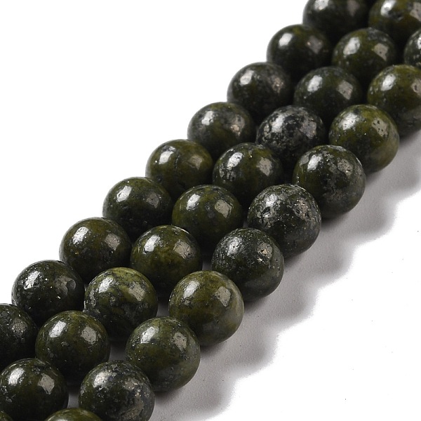 

PandaHall Natural Epidote Beads Strands, Round, 10.5mm, Hole: 1.1mm, about 36~38pcs/strand, 15.55''(39.5cm) Gemstone Round