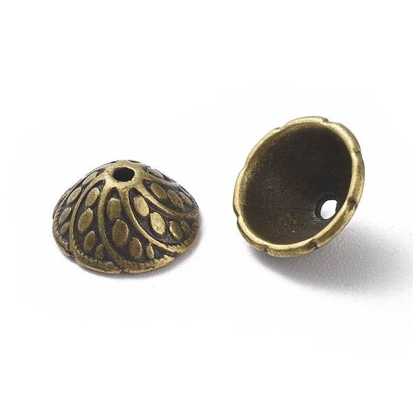 

PandaHall Tibetan Style Bead Caps, Lead Free & Cadmium Free, Antique Bronze, 10.5x5mm, Hole: 1.4mm, about 976pcs/488g Alloy