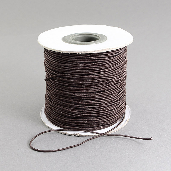 

PandaHall Round Elastic Cord, with Nylon Outside and Rubber Inside, Coconut Brown, 1.5mm, about 49.21 yards(45m)/roll Elastic Fibre Round...